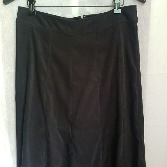 Christopher & Banks Women’s Size 6 A Line Skirt Black Velour Whimsy Goth *FLAW - Picture 2 of 11